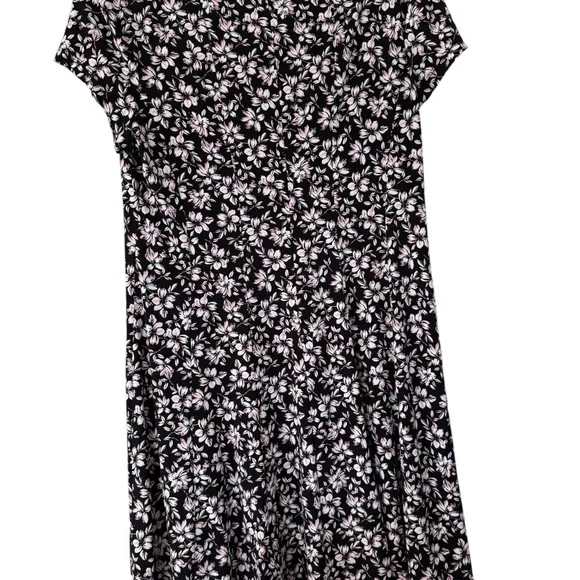 Roz &Ali Black With White and Pink Floral Design Size 12 Petite - Picture 4 of 4